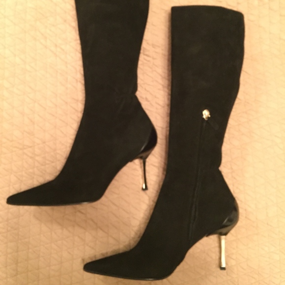 gucci black suede boots